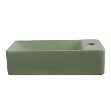 Felix 15 in. W x 8 in. D Modern Wall Mounted Rectangular Ceramic Mini Sink